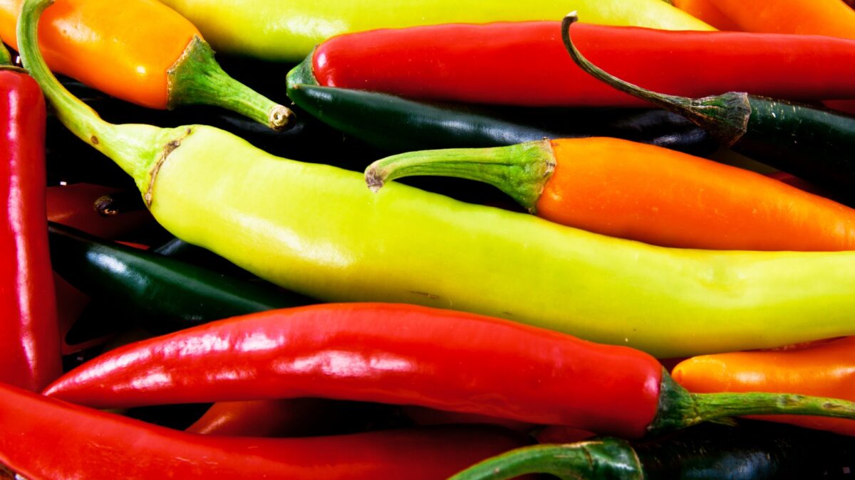 green chile peppers