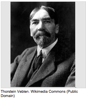 Thorstein Veblen originated the idea f conspicuous consumption