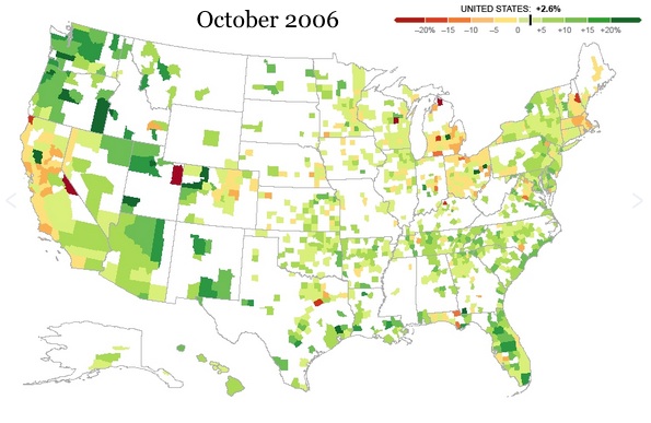 Great recession housing price changes.
