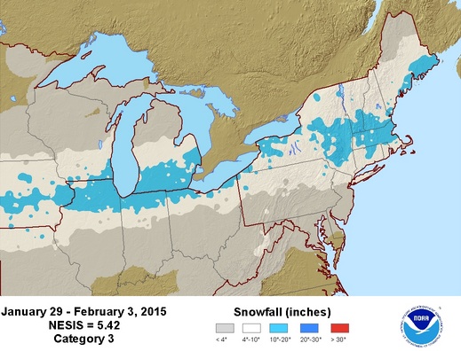 Economic growth and 2015 snowstorm