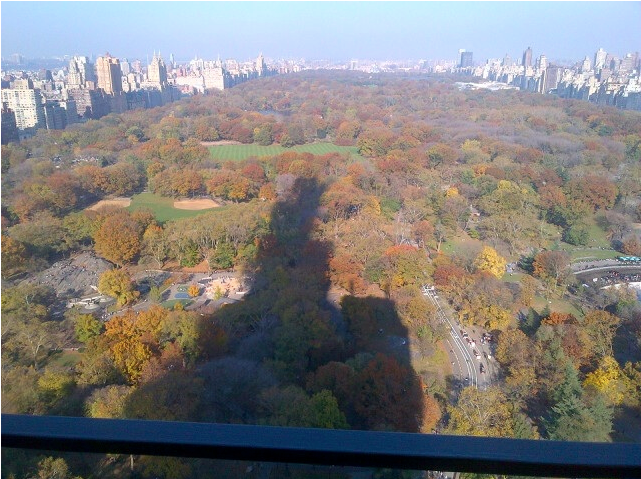 Shadow over Central Park from a NYC building