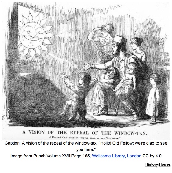 unintended consequence of England's window tax