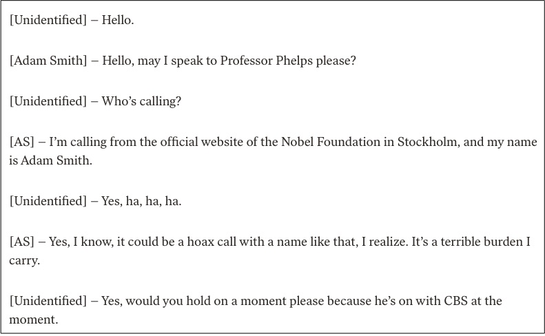 Nobel Economics Prize