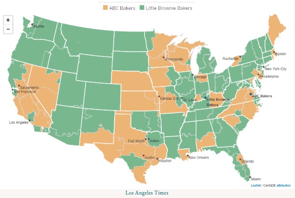 Girl Scout Cookies map