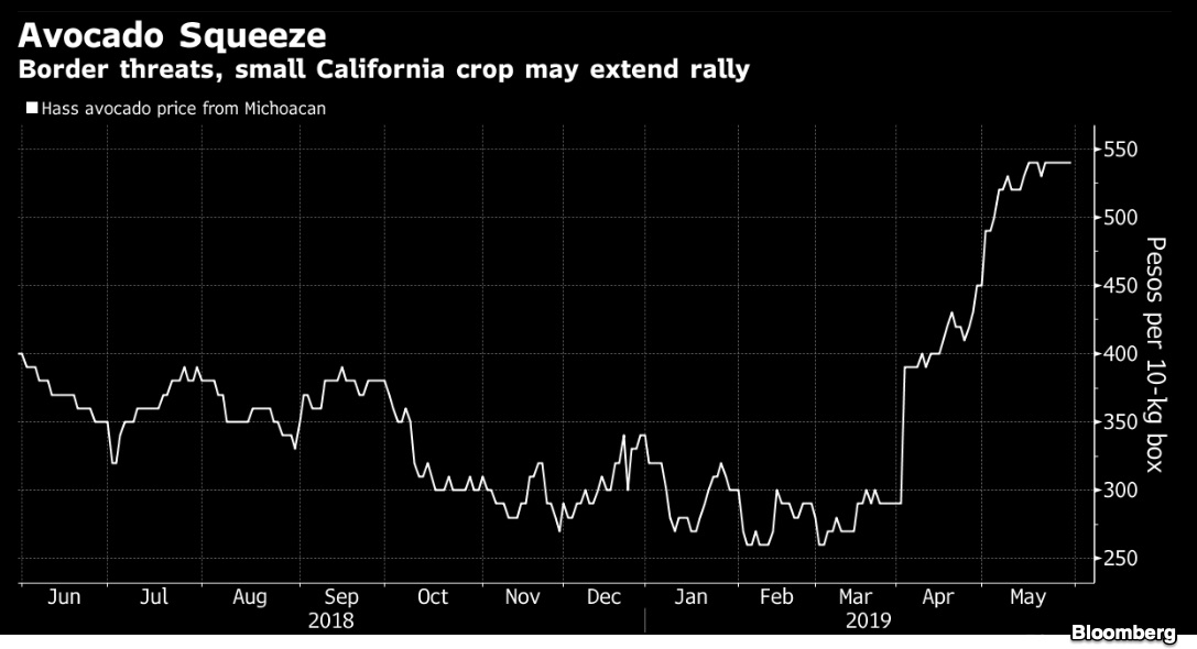 Mexican tariffs and avocado prices