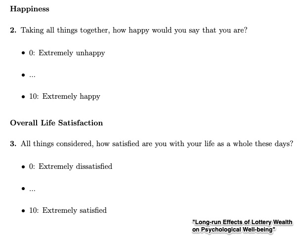 measuring happiness