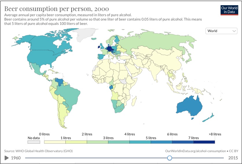 global beer consumption