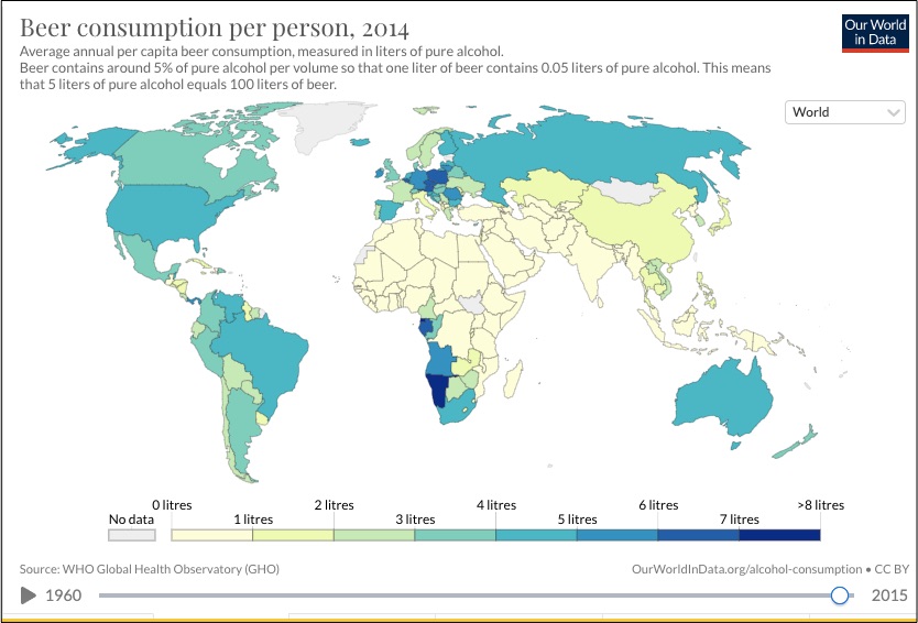 global beer consumption