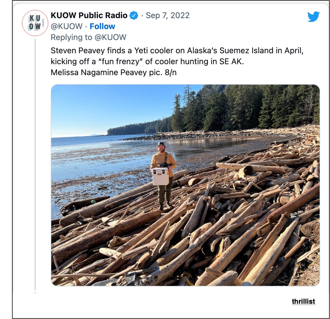 Yeti container ships spill