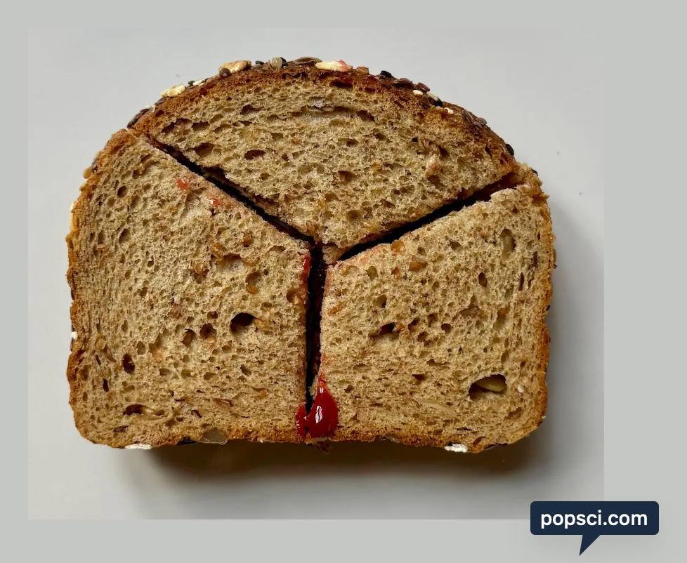 slicing a sandwich