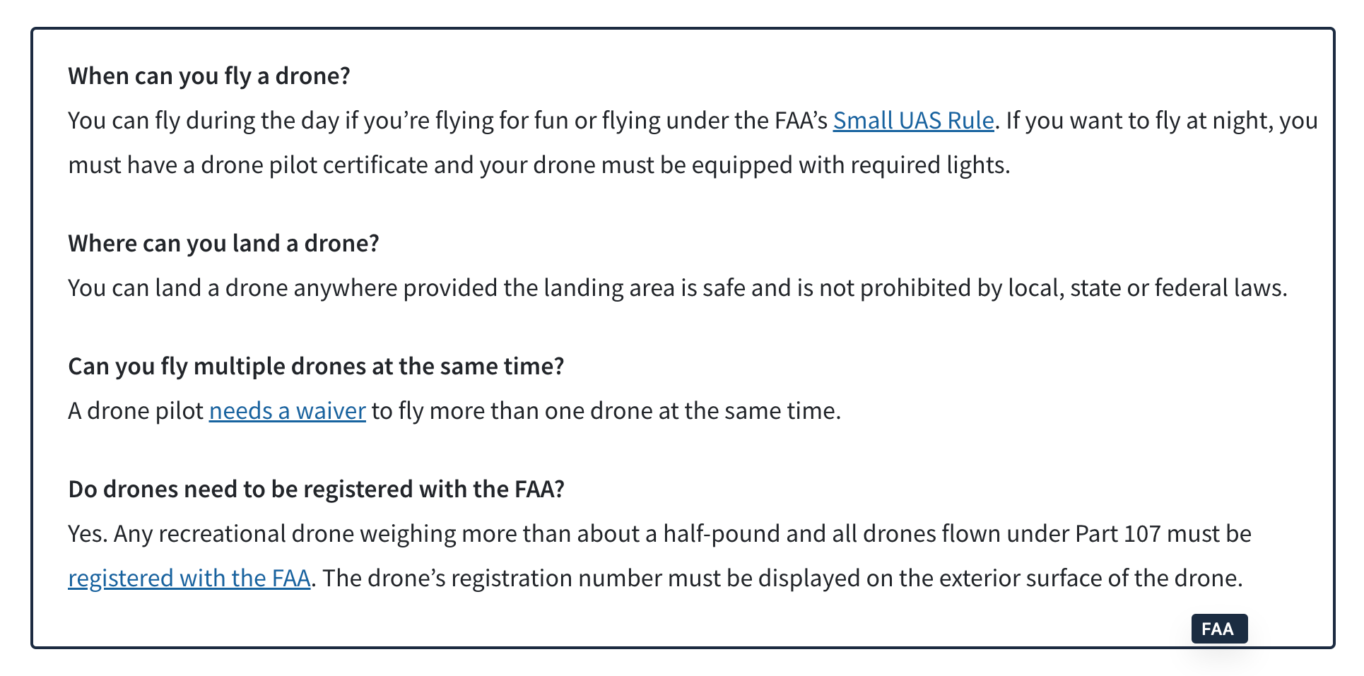 drones' air rights