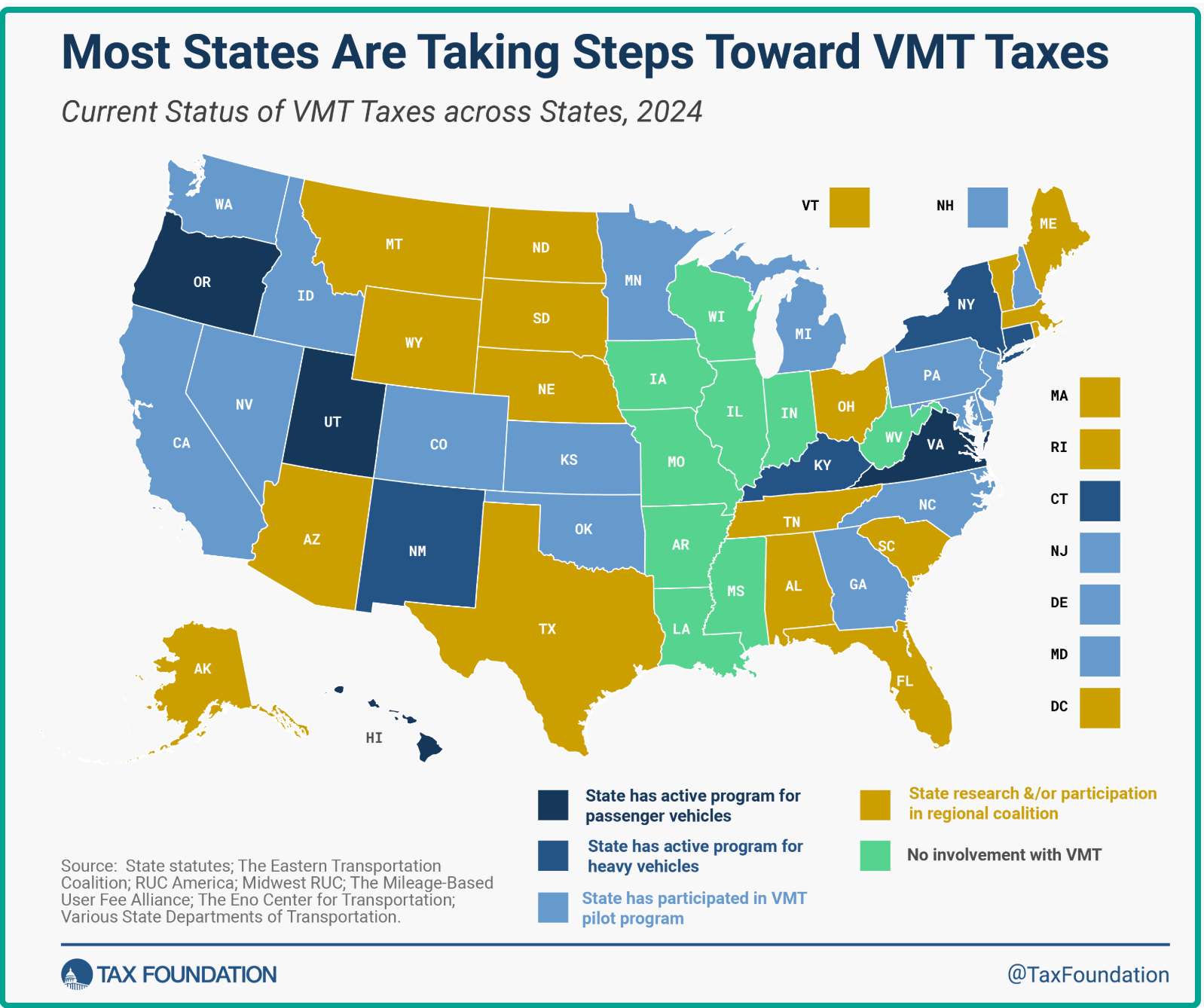 US map of VMT 