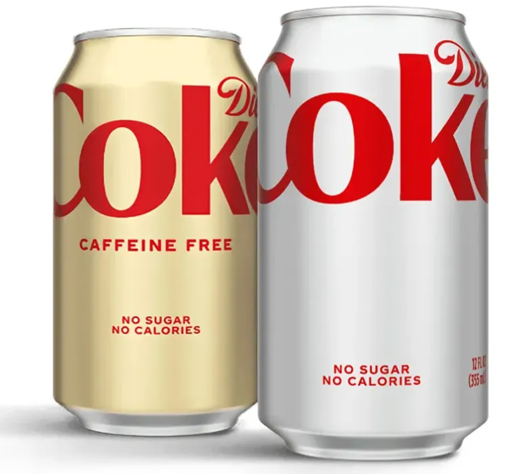 Diet Coke aluminum cans